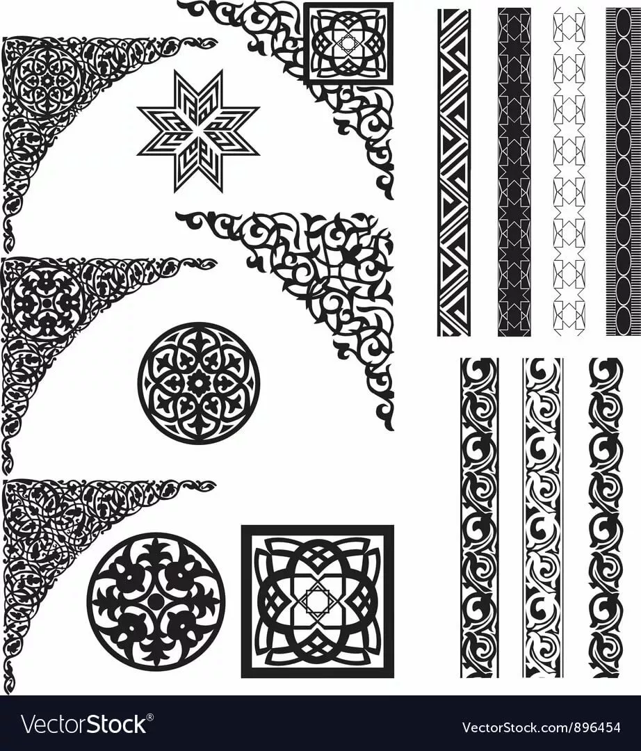 Угловой орнамент в исламском стиле