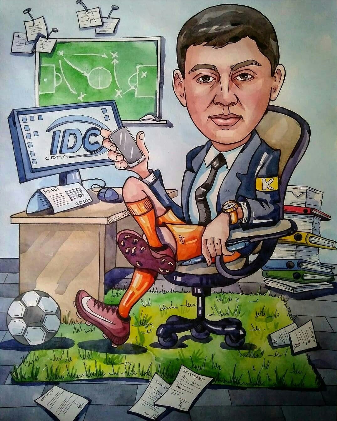 Шарж Строитель