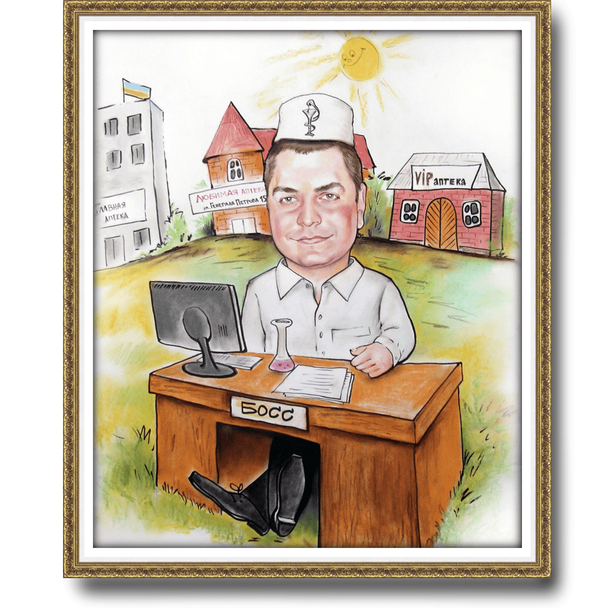 Шарж автомеханик