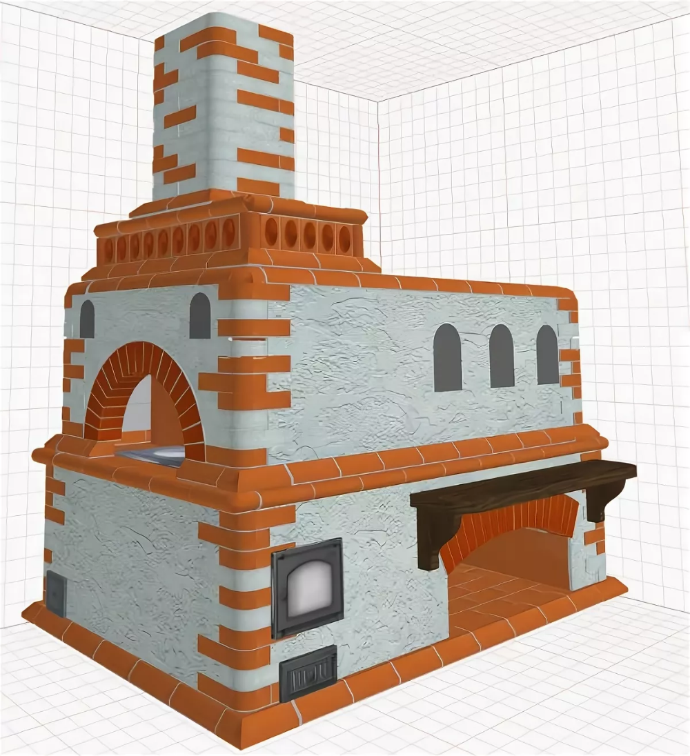 Расписная печь