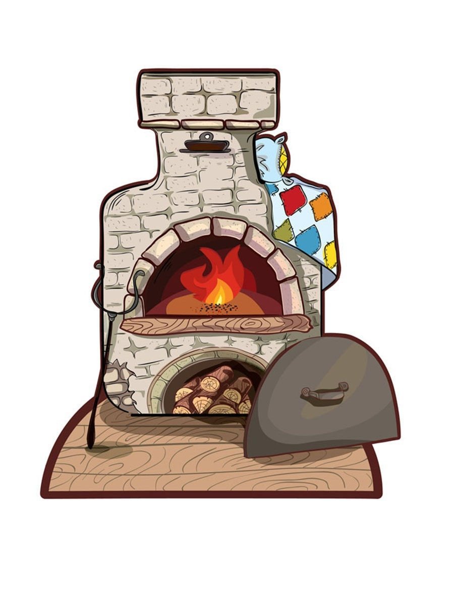 Печь на прозрачном фоне