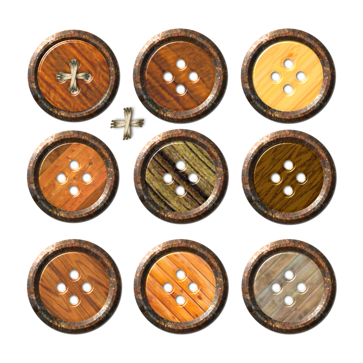 Пуговица коричневая