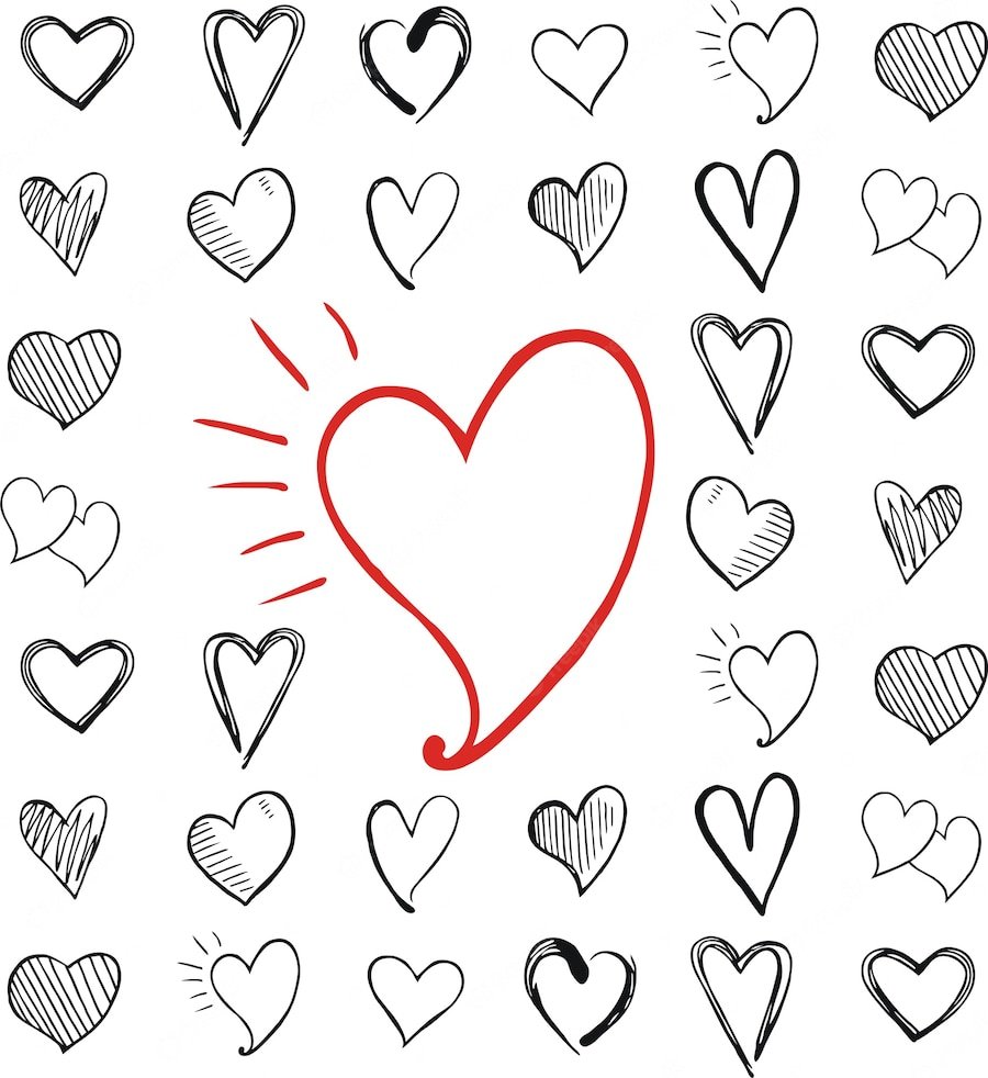 Сердечко скетч