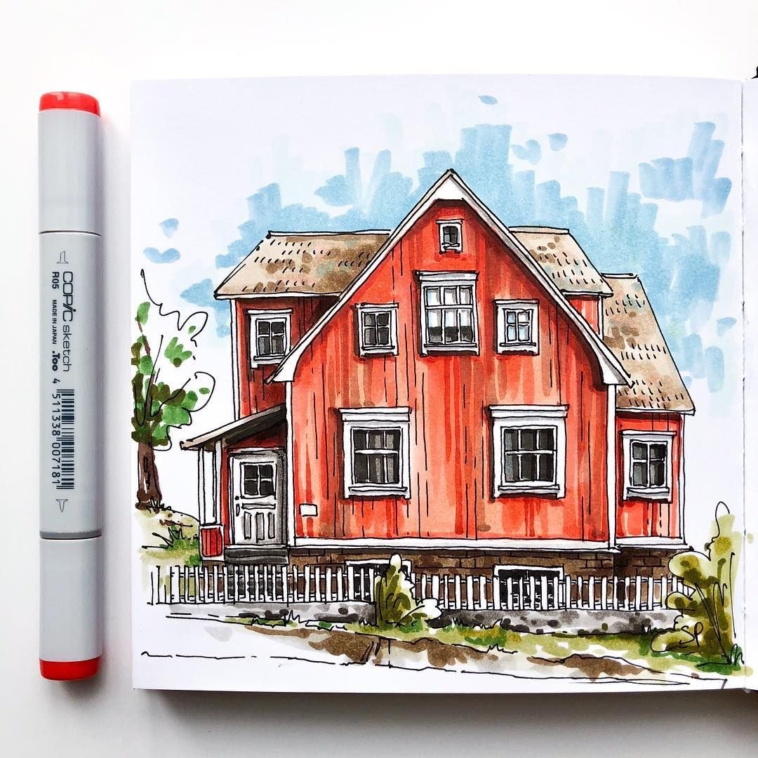 Дом в разрезе с комнатами