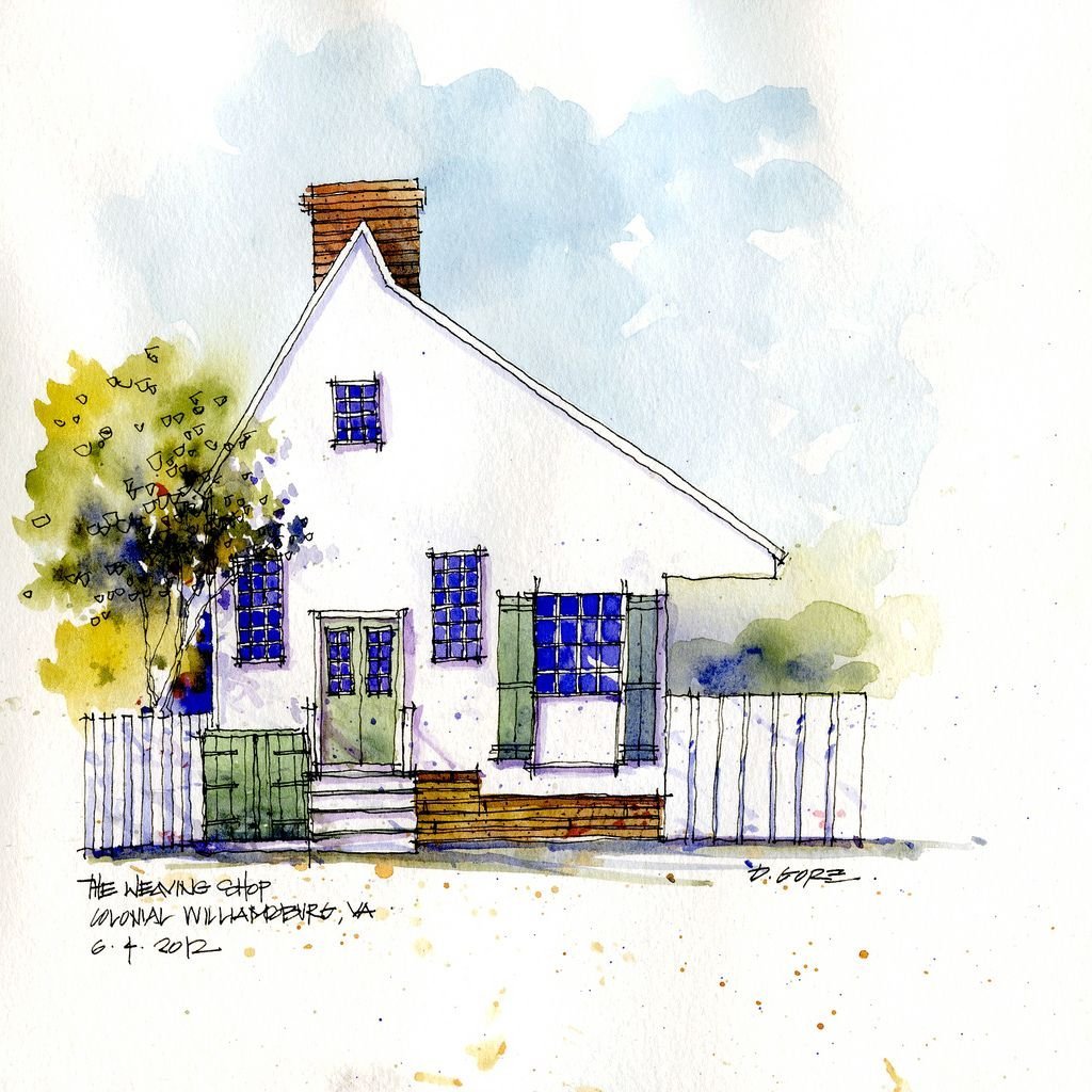 Домик маркерами