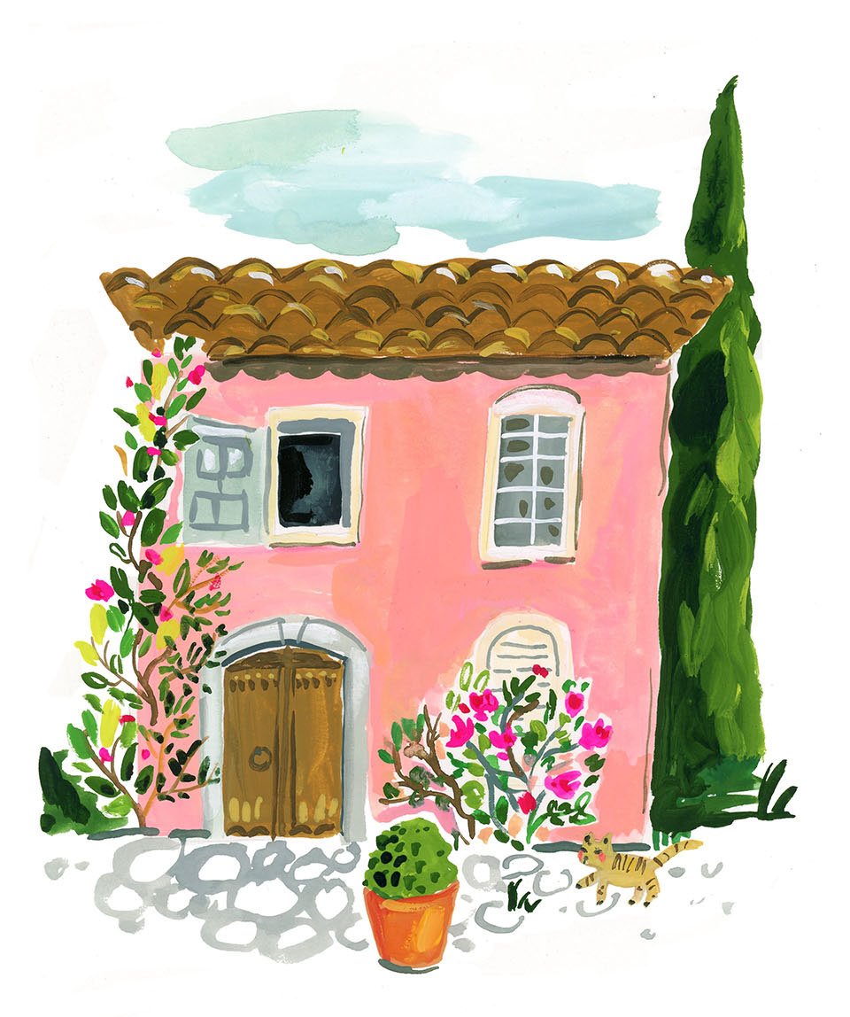 Тоня Ткач акварель домики