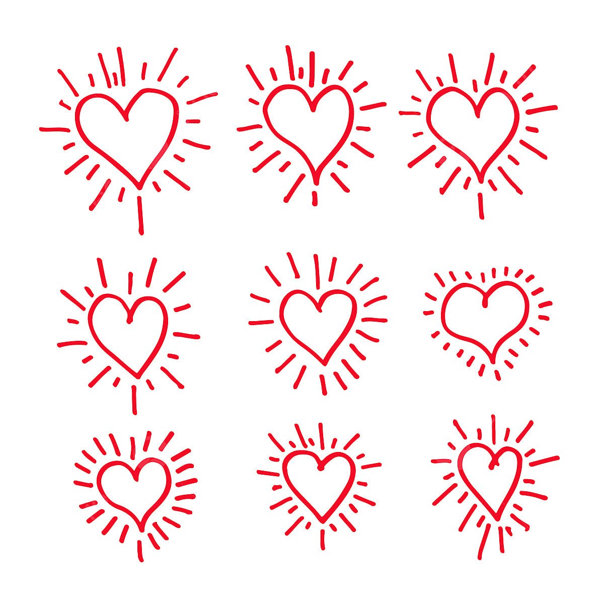 Сердечко нарисованное вектор