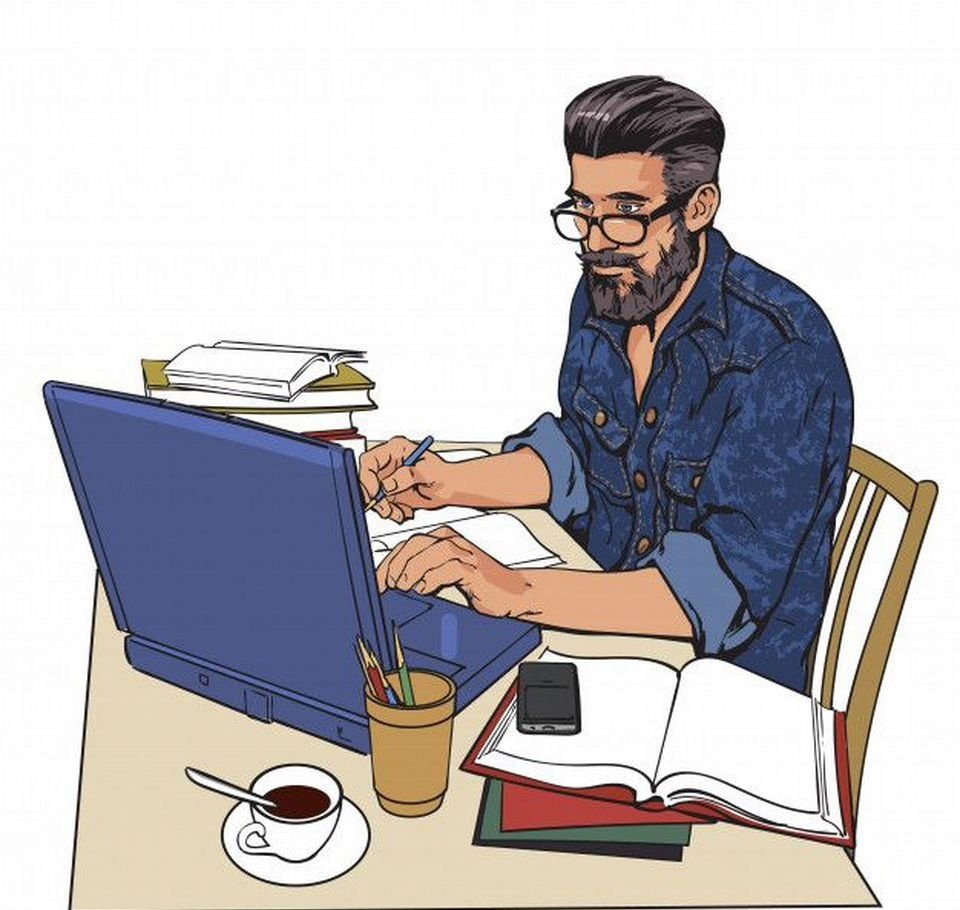 Писатель иллюстрация