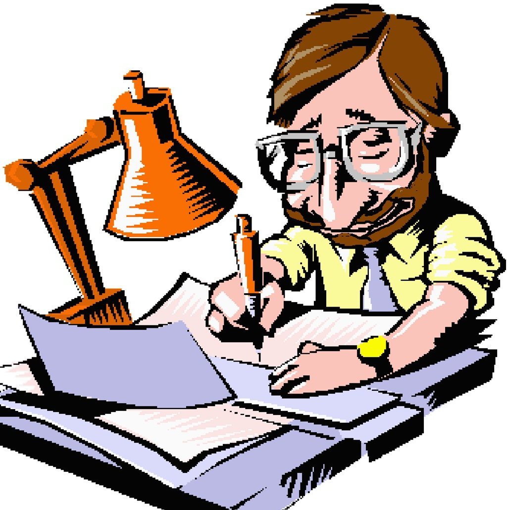 Ученый пишет пером