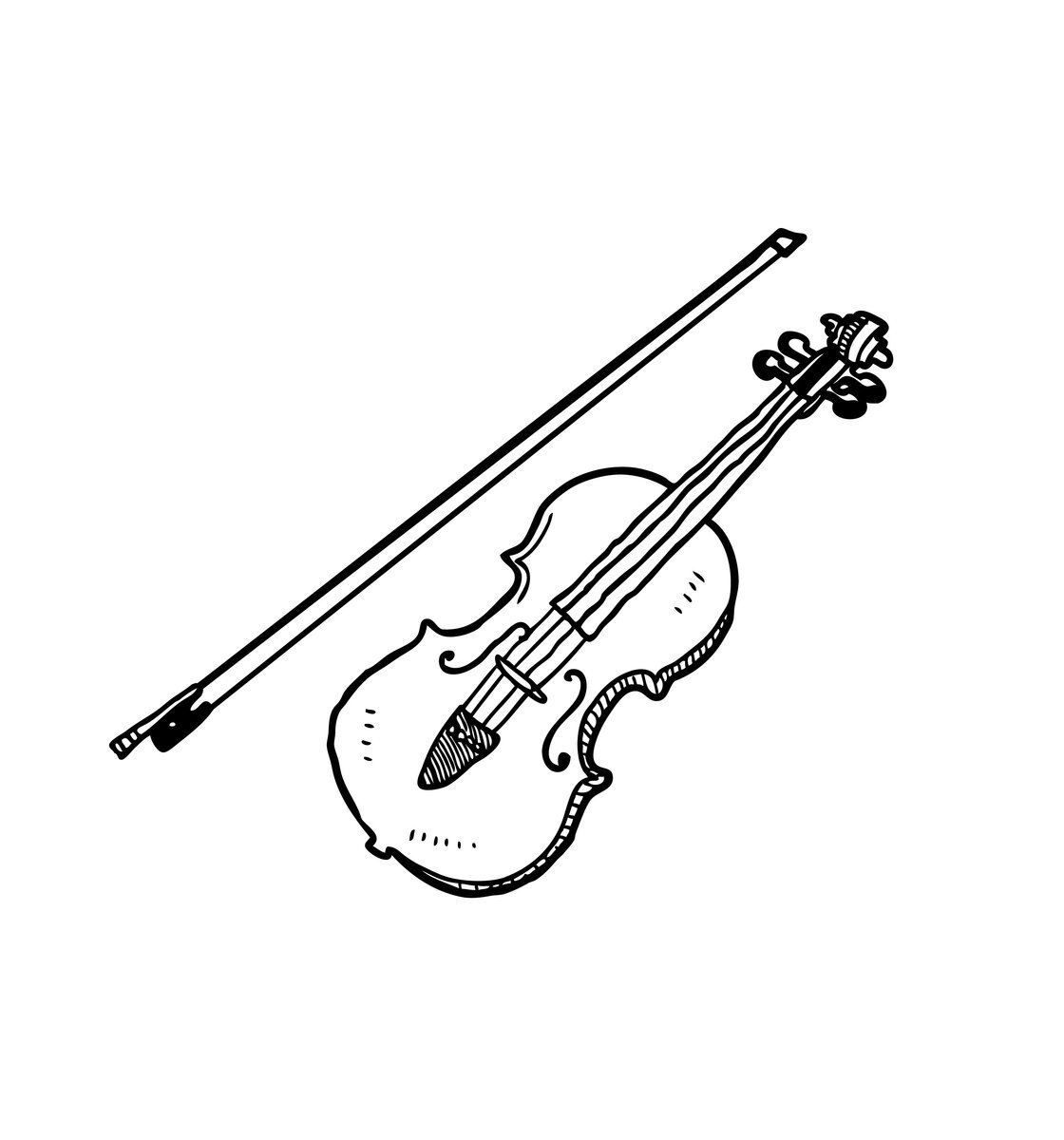 Скрипка набросок