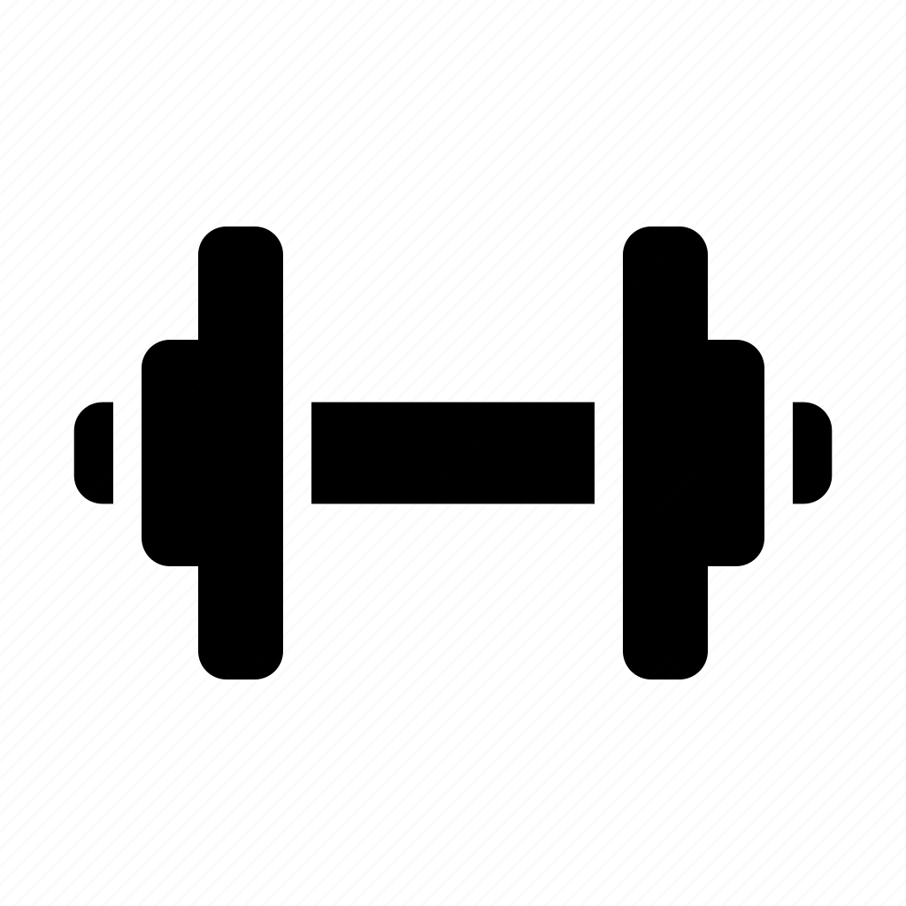 Гантели значок черный