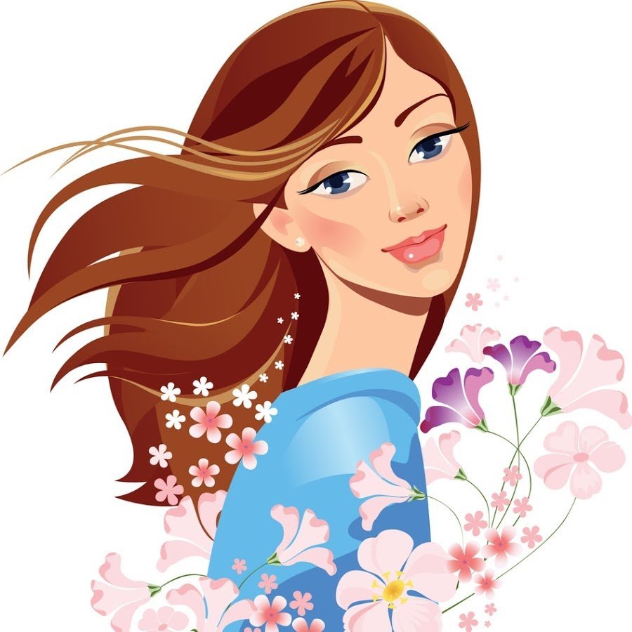 Мультяшное лицо женщины