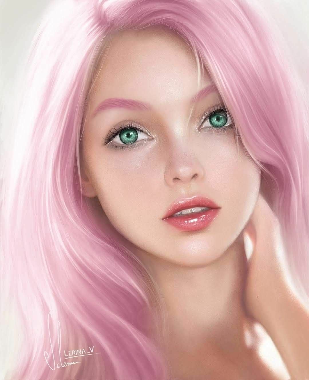 Девушка блондинка арт