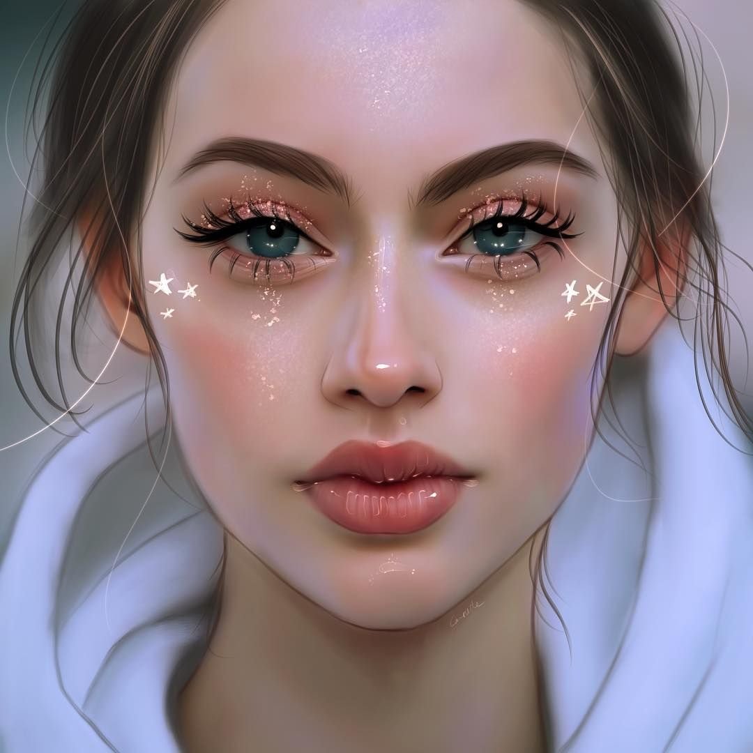 Лицо девушки арт
