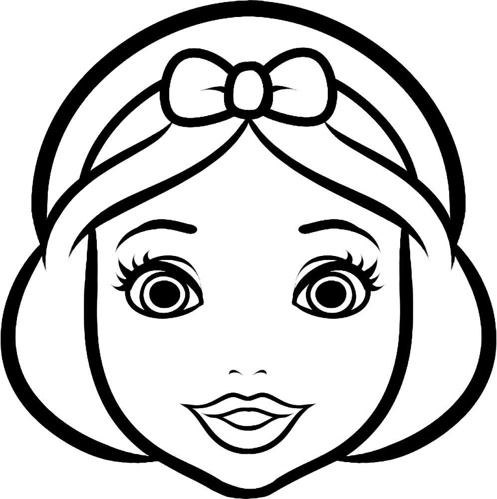 Лицо раскраска для детей