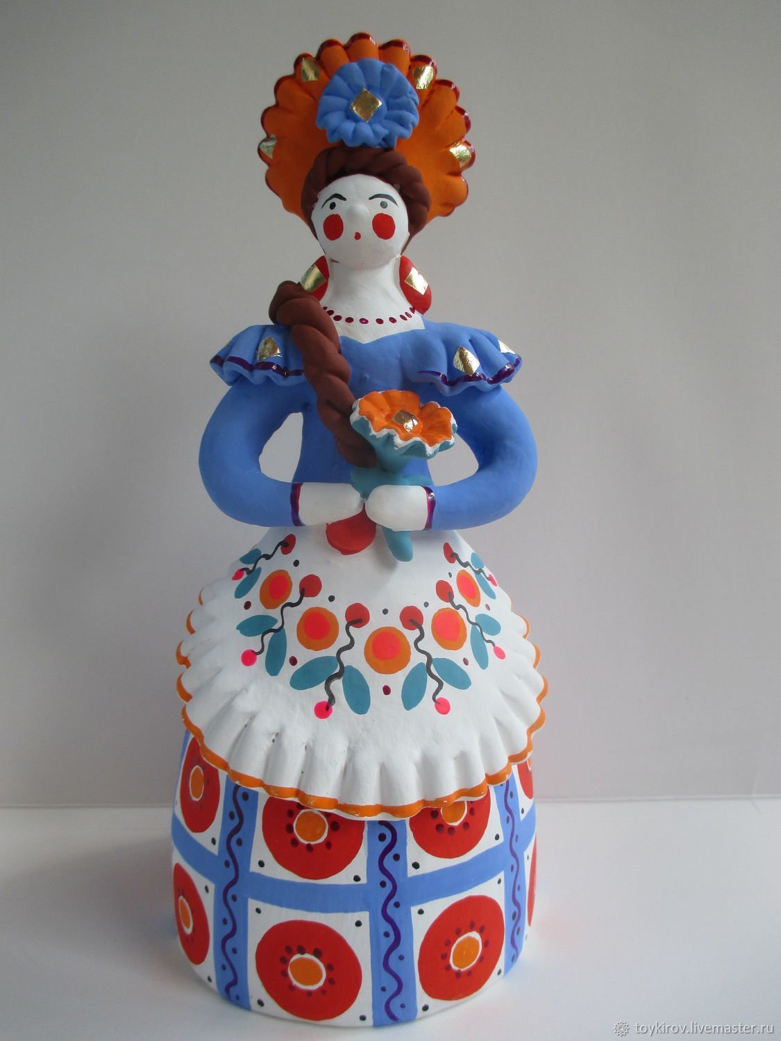 Дымковская игрушка "Барыня"