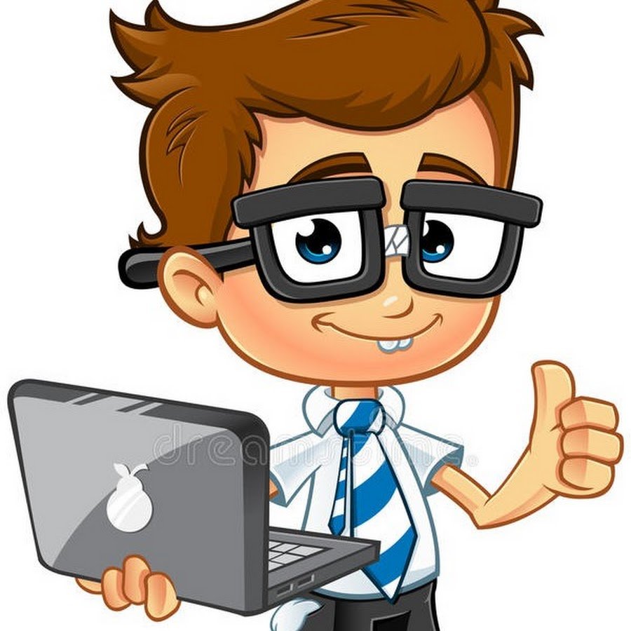 Мультяшный мальчик в очках