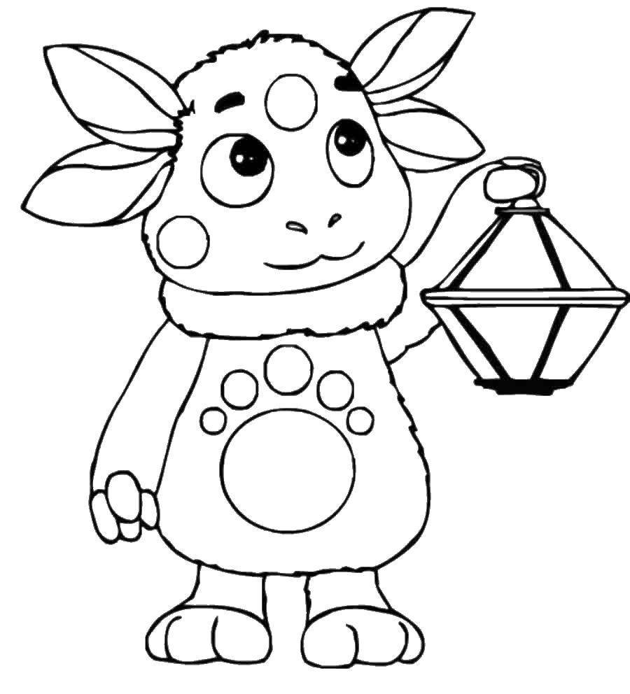 Раскраски для девочек Лунтик