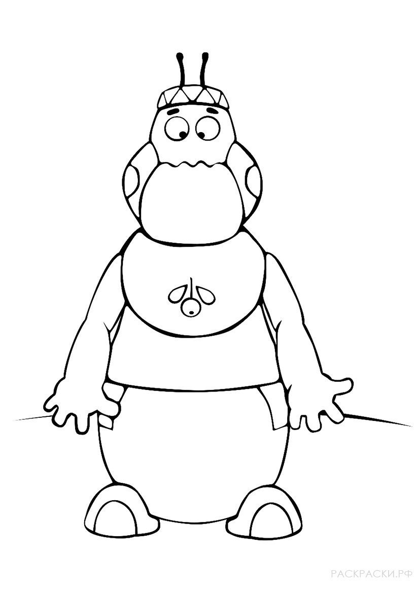 Лунтик раскраска Пчеленок