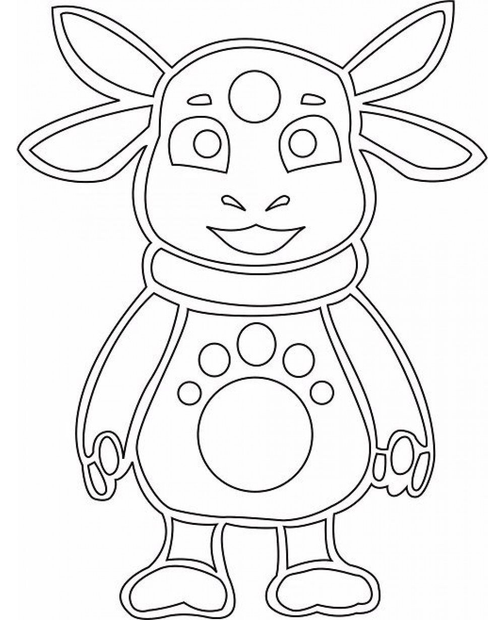 Раскраска Лунтик голова