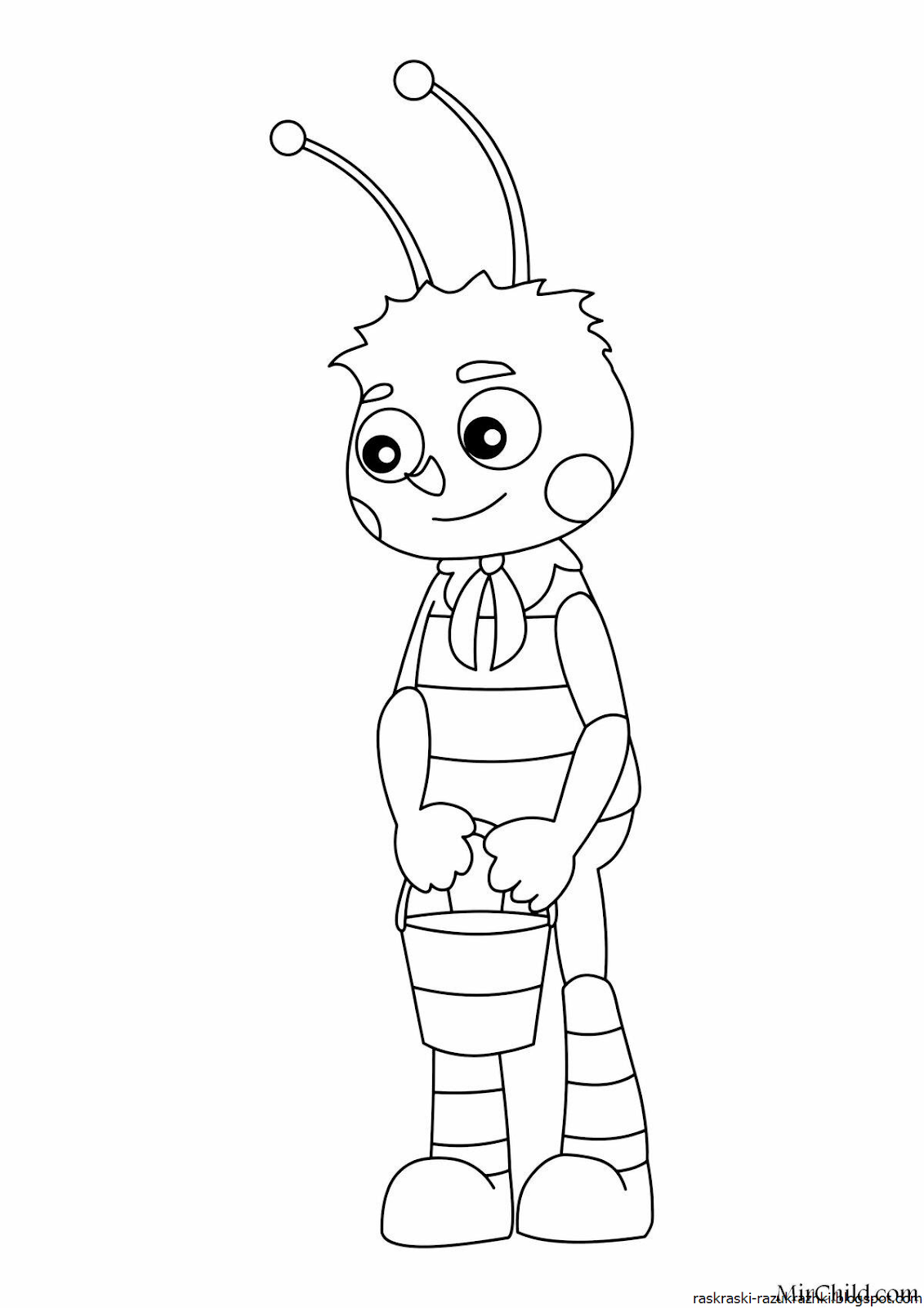 Лунтик черно белые картинки