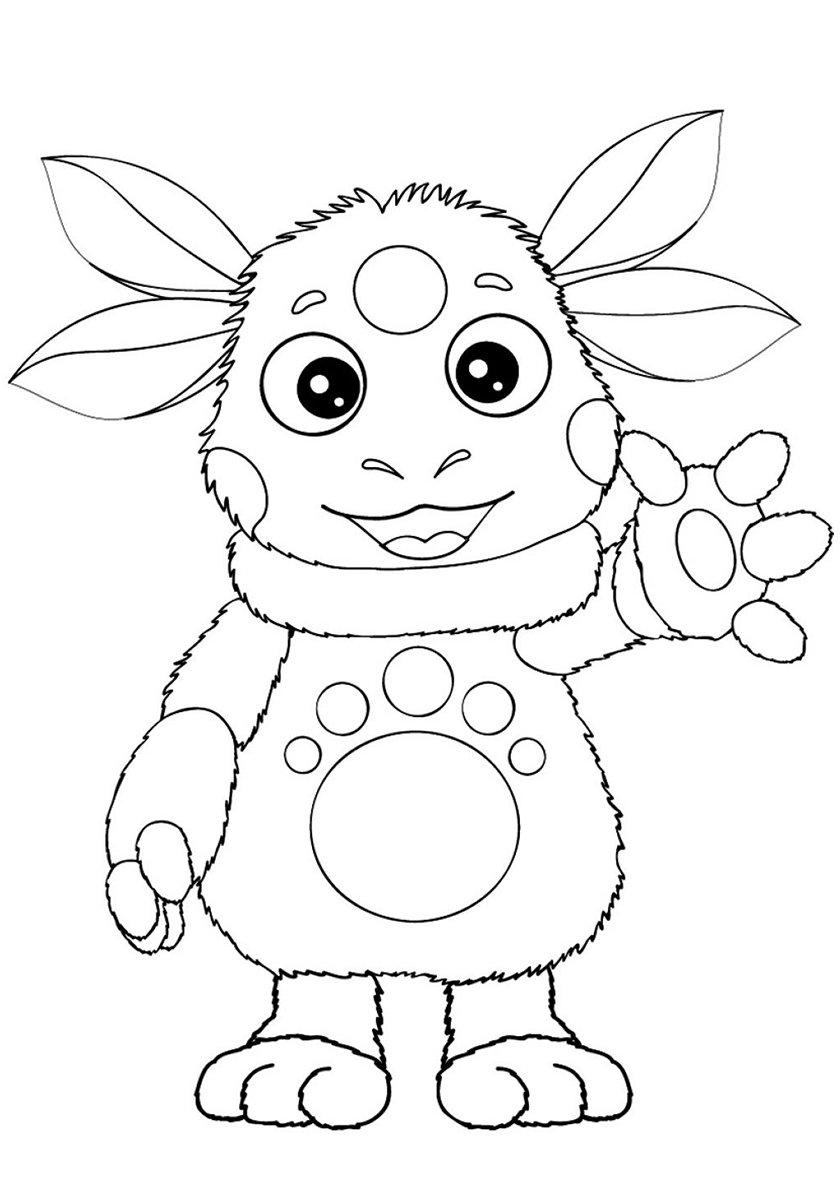 Раскраска Лунтик жучки