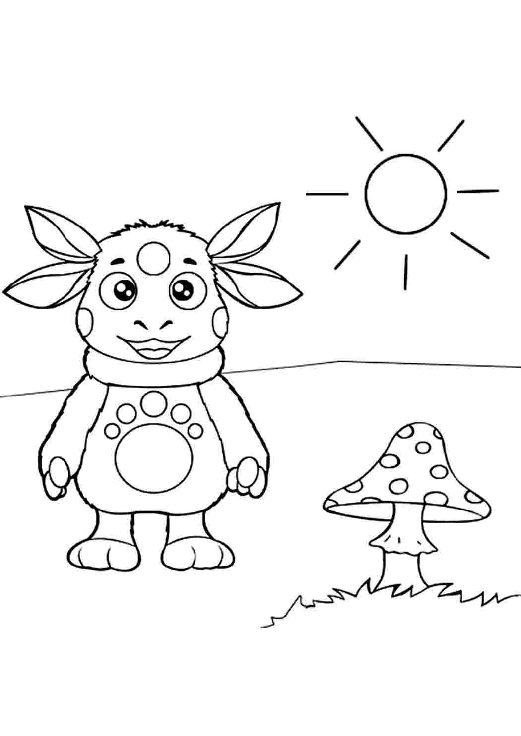 Раскраска Лунтик