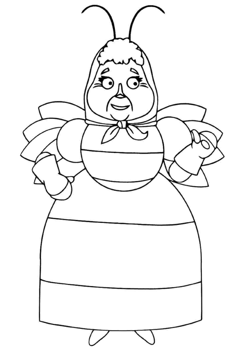 Герои из мультика Лунтик раскраска