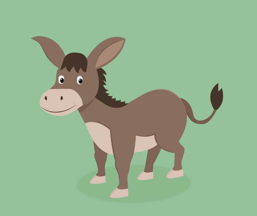 Векторная Графика ослик
