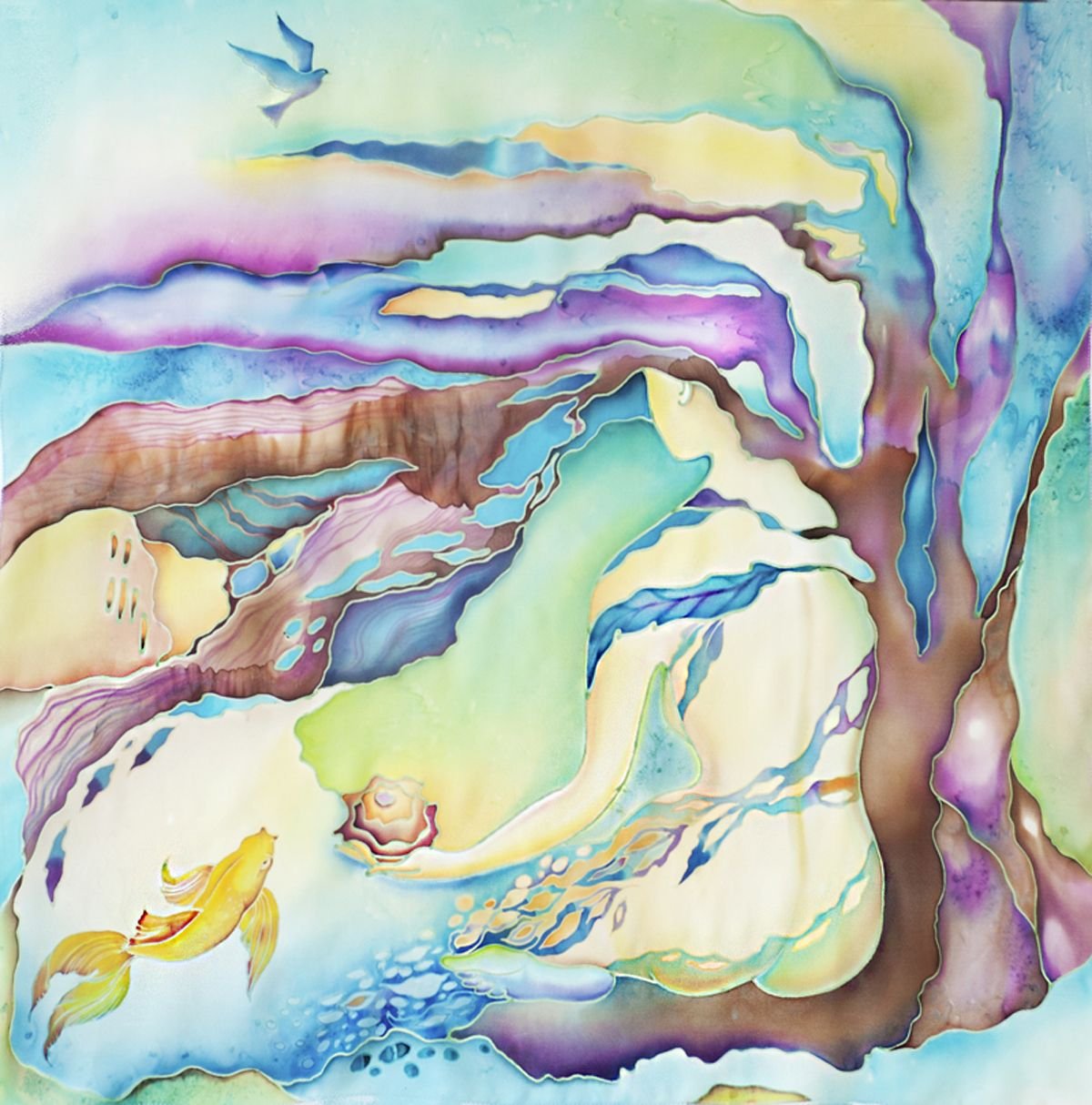 Акварельный батик