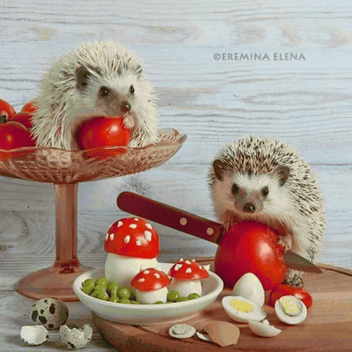 Ёжики Елена Ерёмина 2020