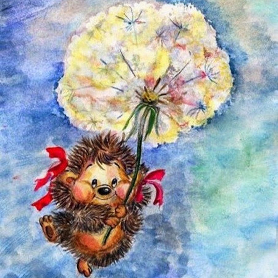 Ежик с одуванчиком