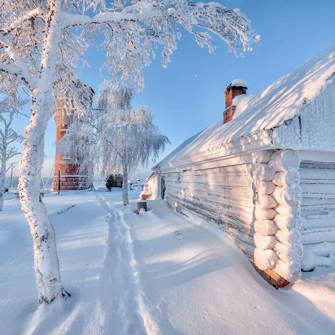 Деревня зимой