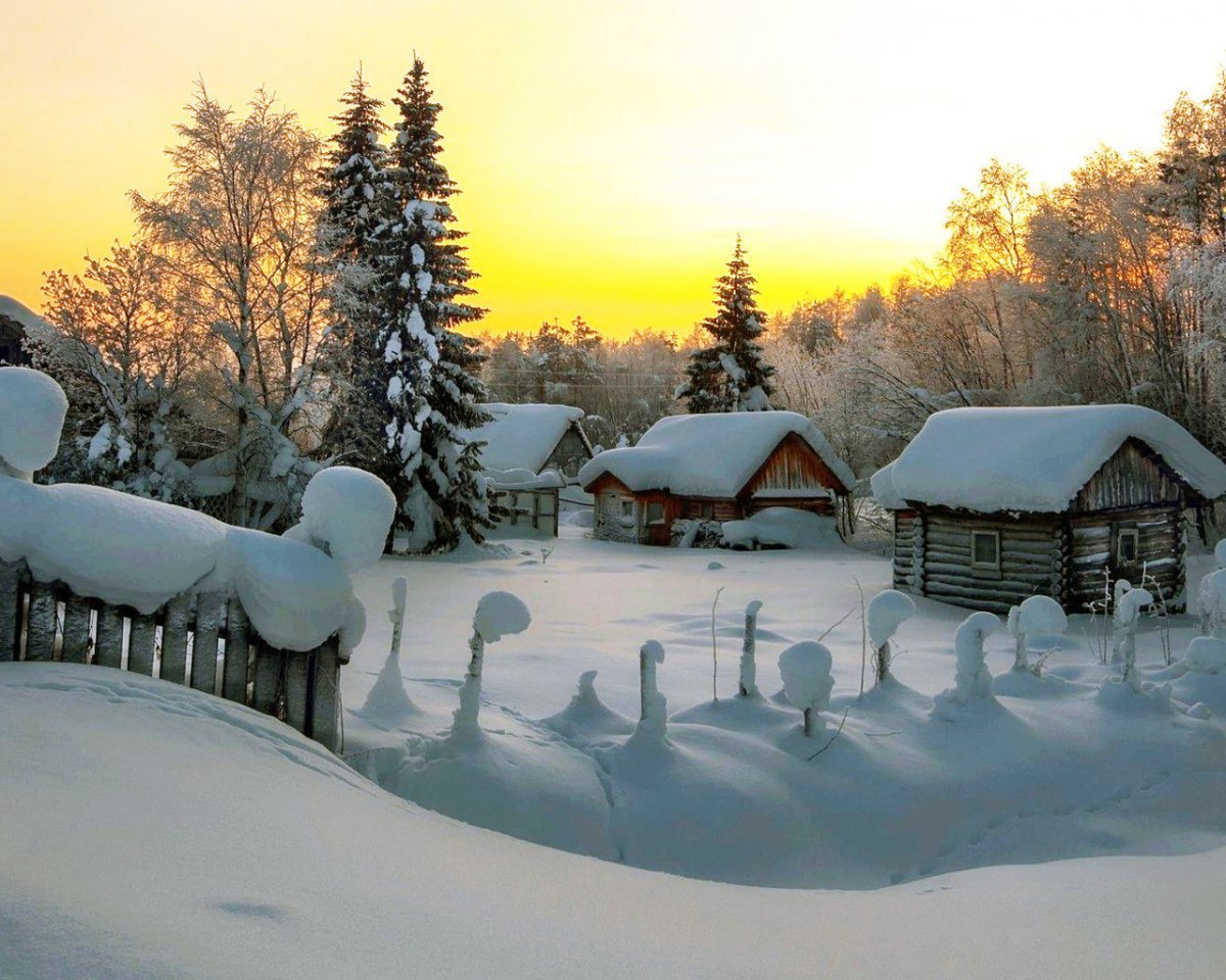 Зима в деревне