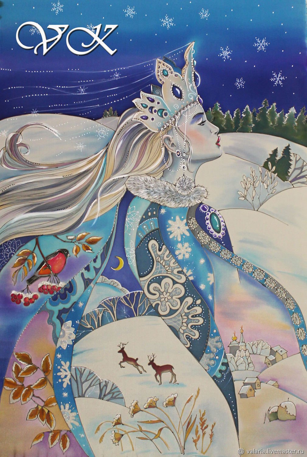 Зимний батик