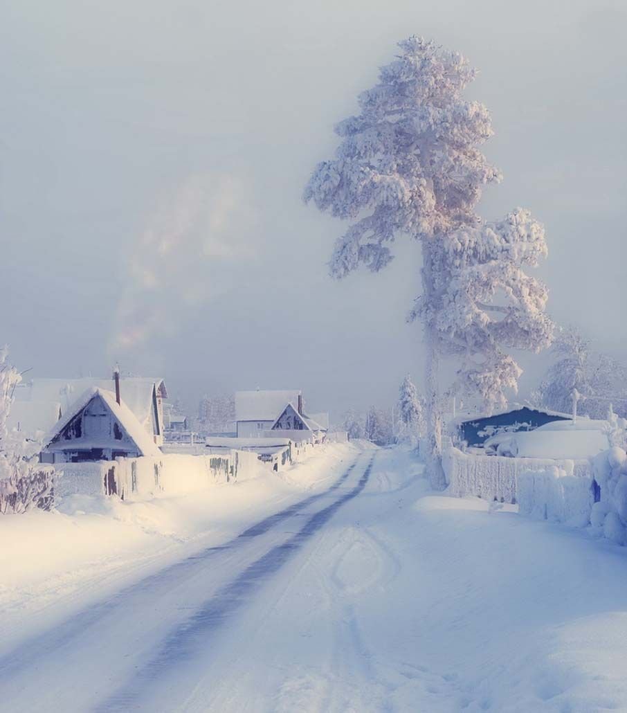 Заснеженная деревня