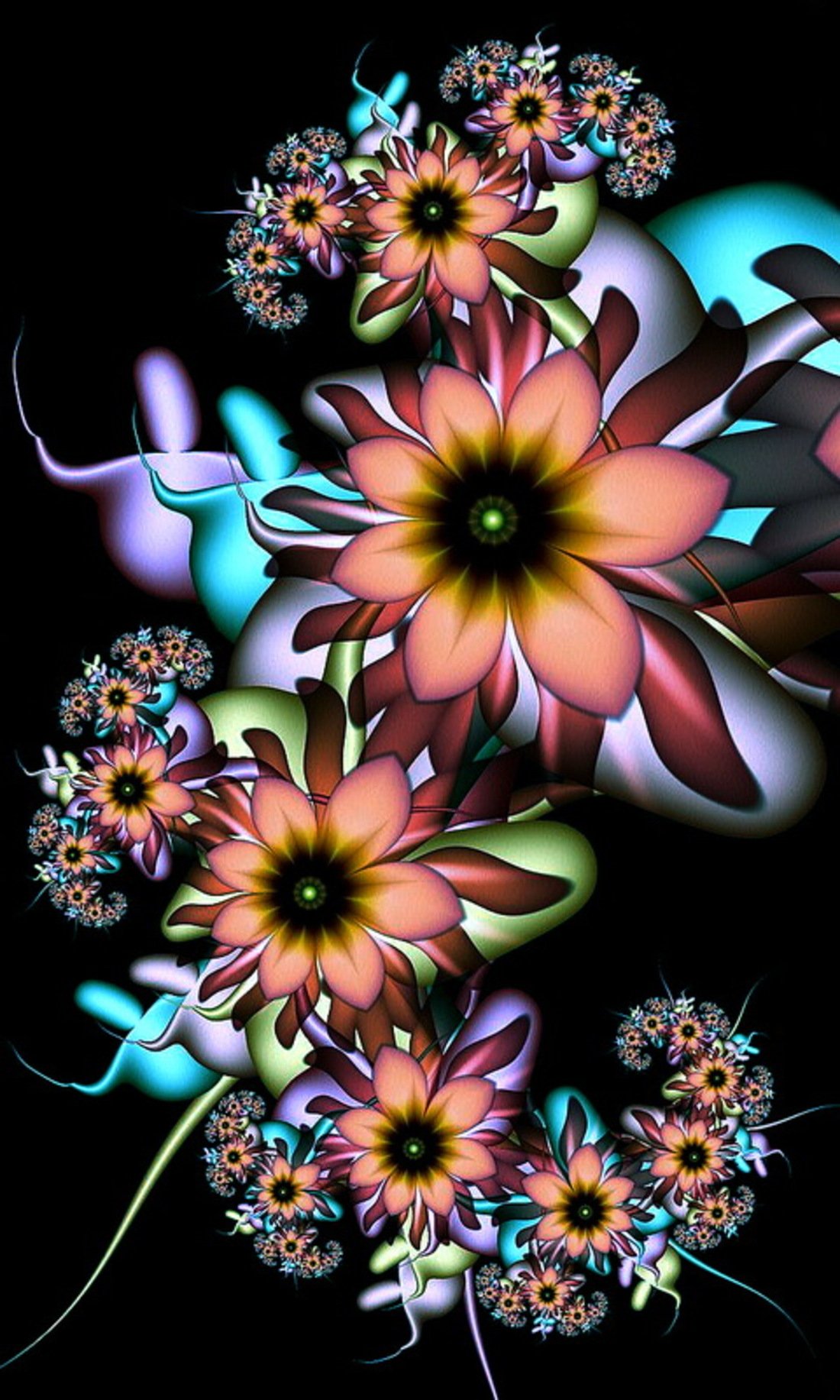 Неоновые цветы