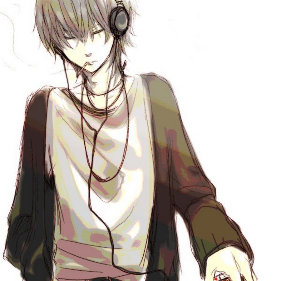 Черно белый арт парень