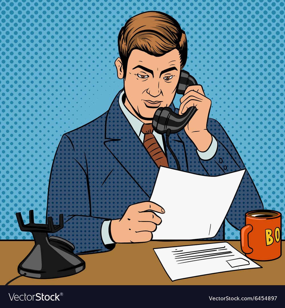 Предприниматель в мультяшном стиле