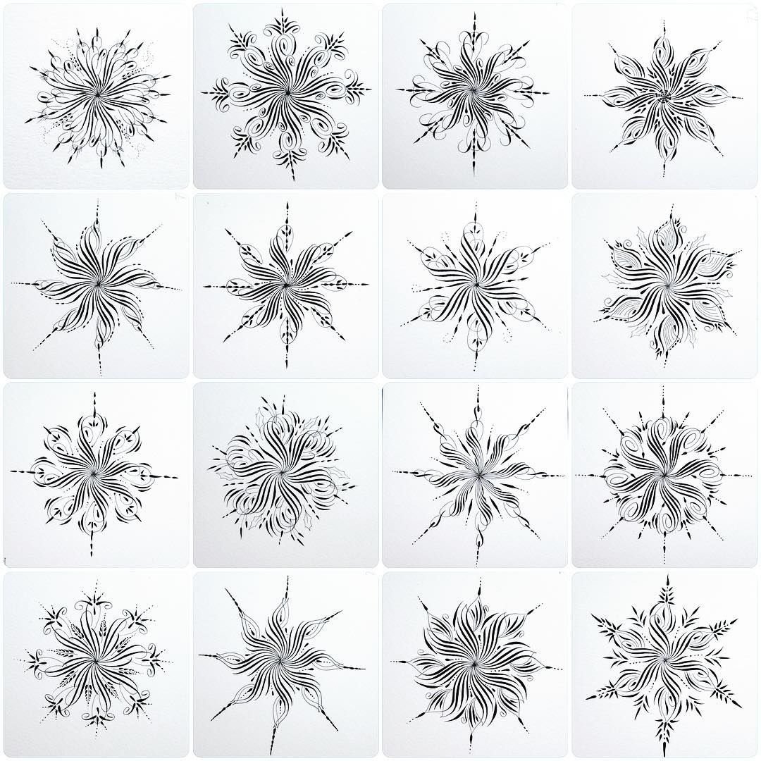 Снежинка дудл