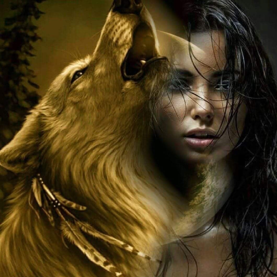 Волчица и женщина