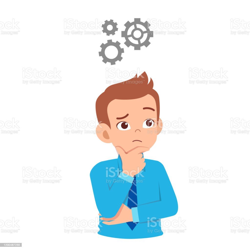 Человек думает вектор