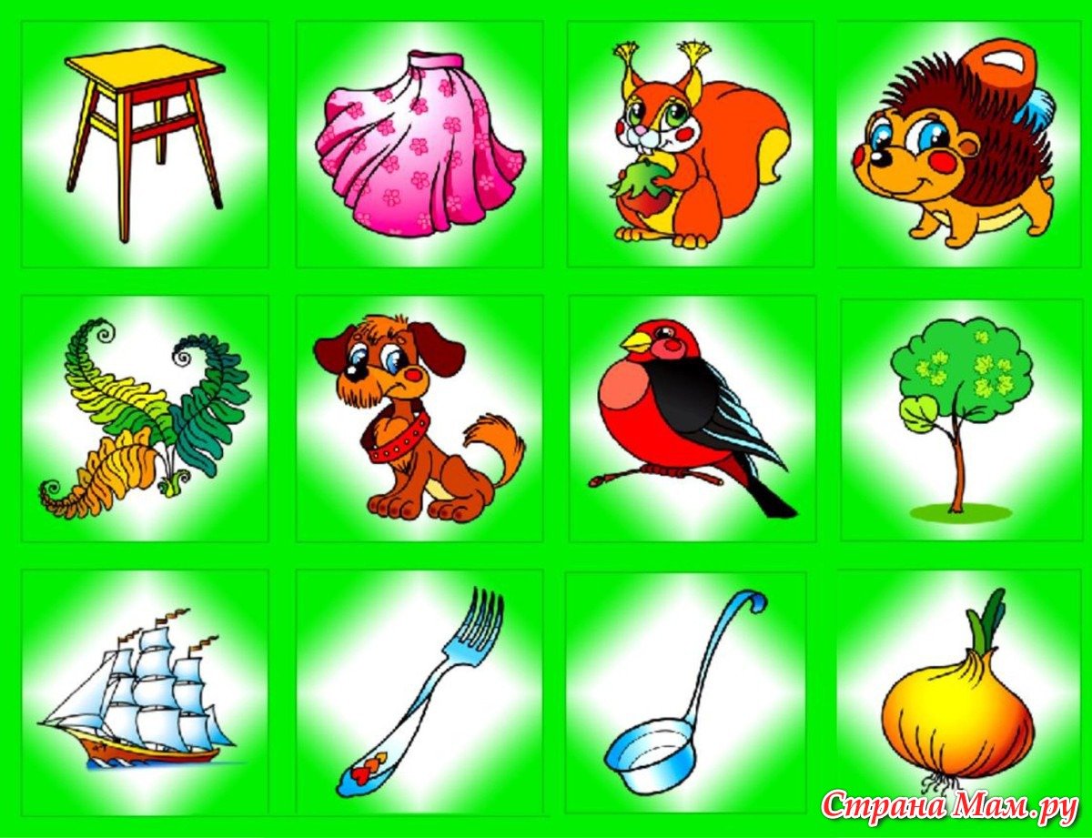 Предметные карточки для детей