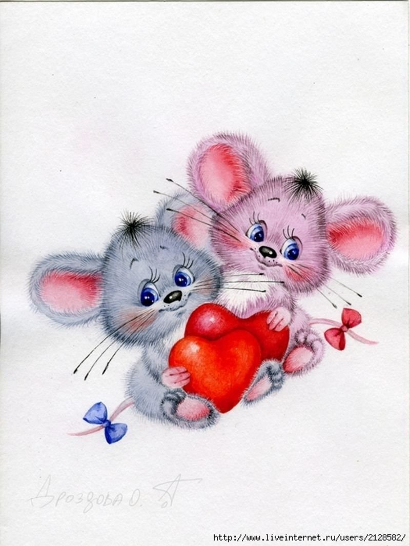 Мышонок с сердечком