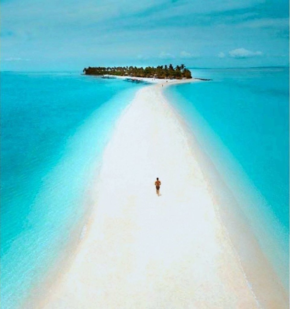 Песчаная коса Мальдивы