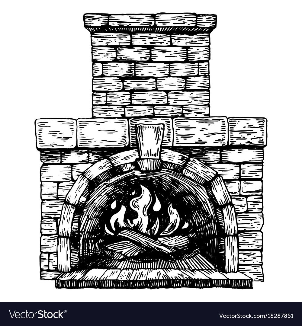 Печка без фона