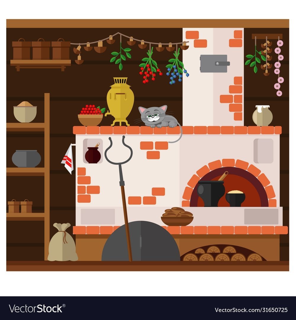 Русская печка вектор