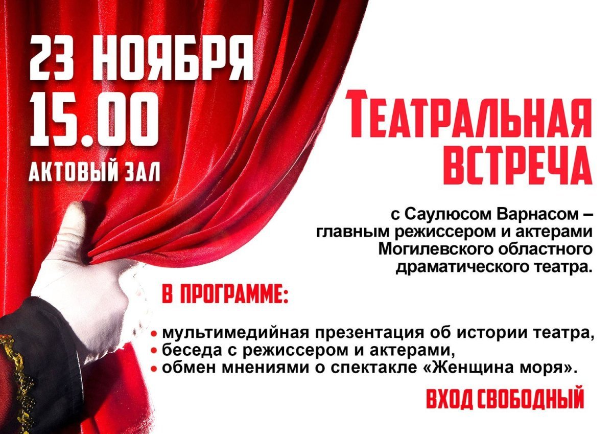 Приглашение на театральную постановку