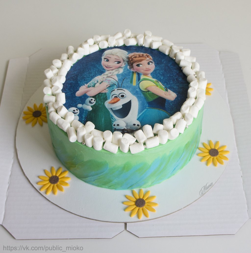 Фотопечать на торте съедобная