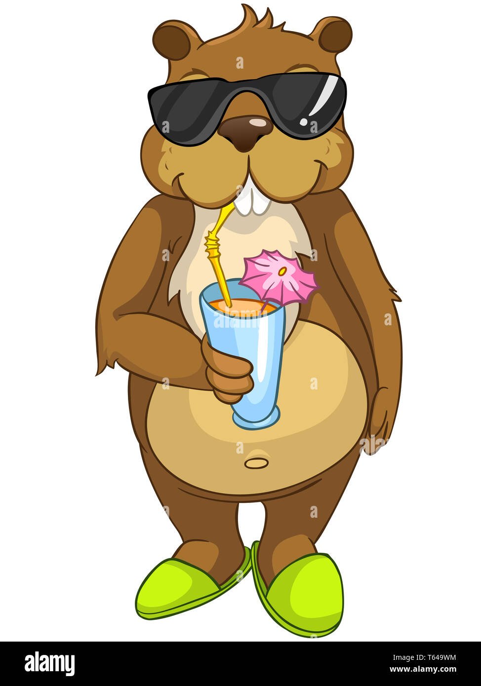 Бобр мультяшный смешной